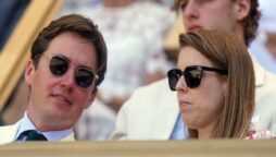 Princess Beatrice and her husband, Edoardo Mapelli Mozzi, attend Wimbledon