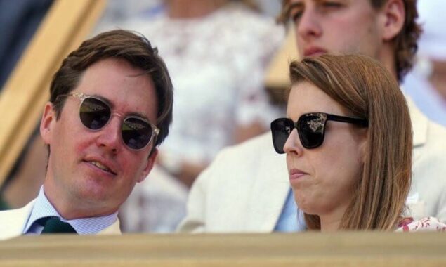 Princess Beatrice and her husband, Edoardo Mapelli Mozzi, attend Wimbledon