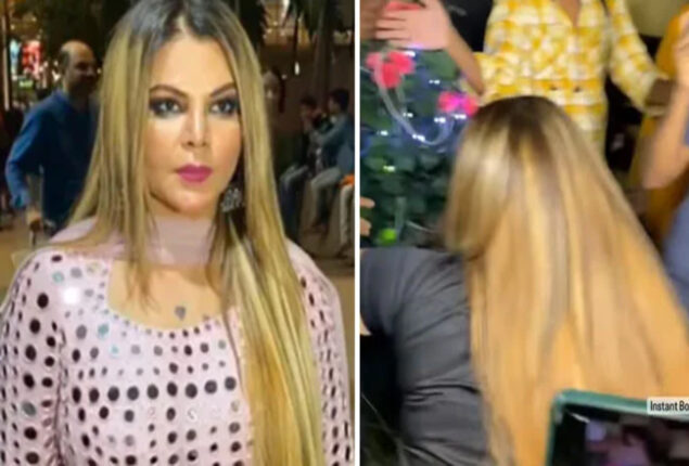 Rakhi Sawant punched a journalist in a playful manner