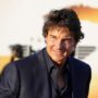 Tom Cruise beams with joy as he meets with Red Arrows