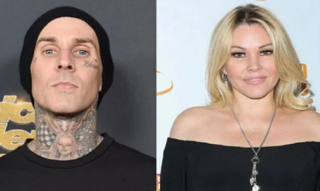 Travis Barker with ex-wife