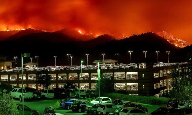 Police says wildfire over Centerville likely started by fireworks