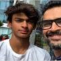 R Madhavan cheers for his son Vedaant as he breaks national junior swimming record