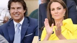 Tom Cruise and Kate Middleton sit together at Wimbledon for the women’s final