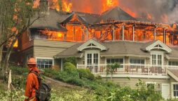 A large fire destroys a residence in Newton Center