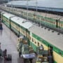 Trains face long delays due to inclement weather