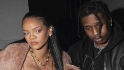 When Rihanna leaves for dinner with A$AP, she appears effortlessly stylish in a corset top