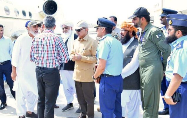 Shehbaz Sharif visits flood affected areas in Balochistan