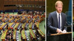 Prince Harry said, “Was a packed house,” after a pic of the empty UN