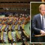 Prince Harry said, “Was a packed house,” after a pic of the empty UN