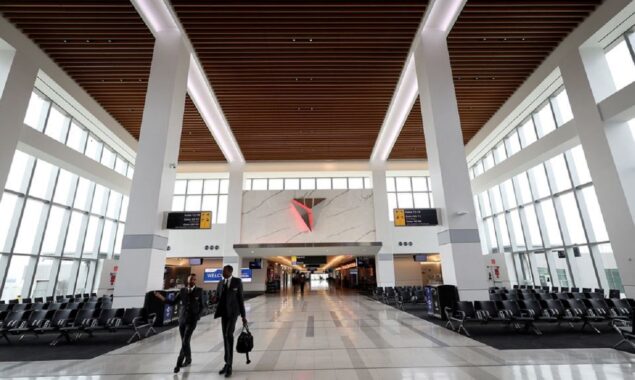The United States provides $968.6 million for airport terminal renovations