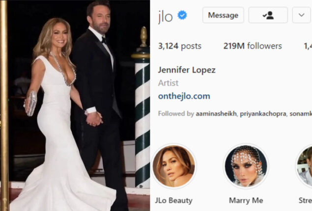 Jennifer Lopez hits 219mn followers on Instagram after marrying Ben Affleck