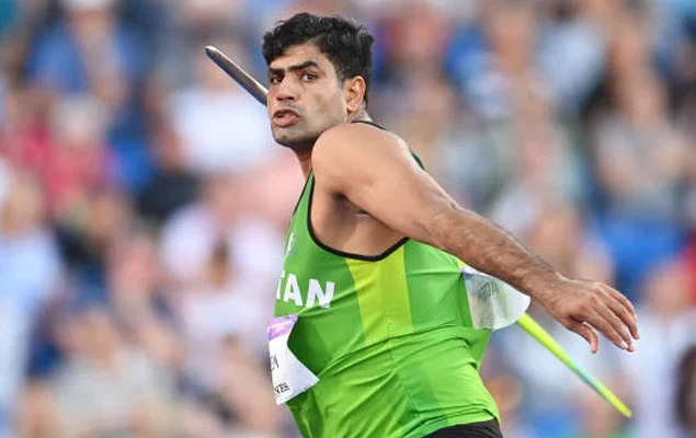Arshad Nadeem in action today at Islamic Solidarity Games