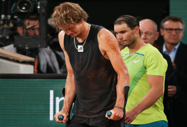Alexander Zverev pulls out of US Open with leg injury