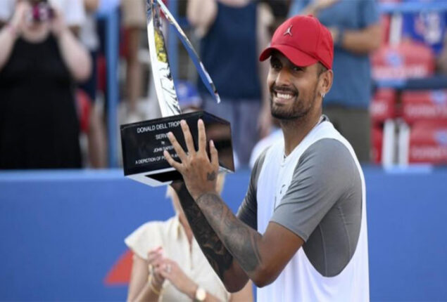 Nick Kyrgios defeats Nishioka to win ATP title in three years