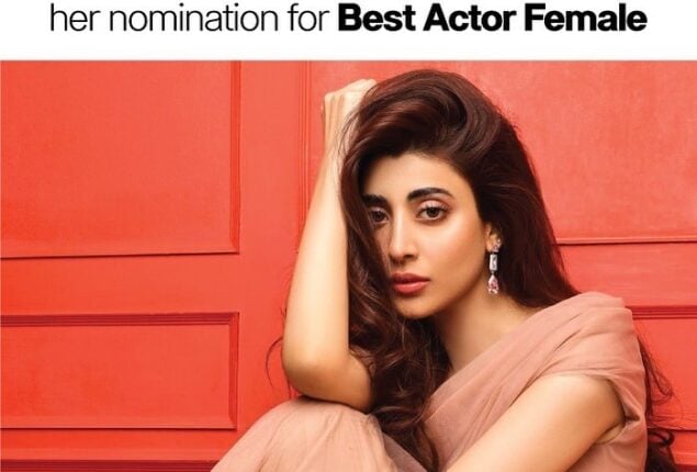 Urwa Hocane is nominated for best actor for Parizaad