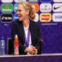 Sarina Wiegman: England Players gatecrash conference after win