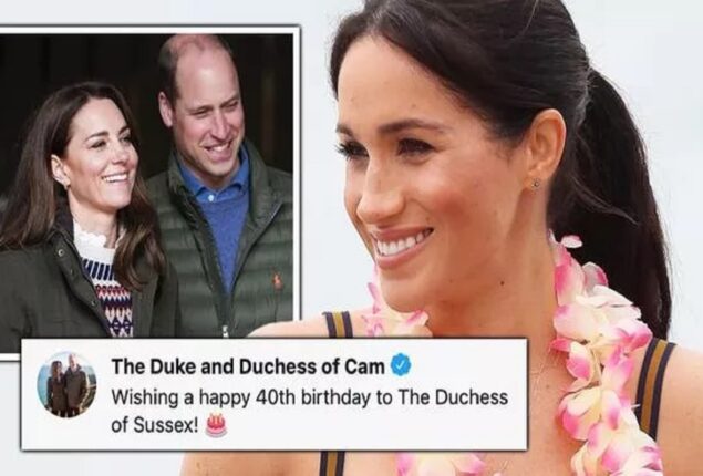 Kate Middleton forgoes their disagreement, in order to wish happy birthday to Meghan