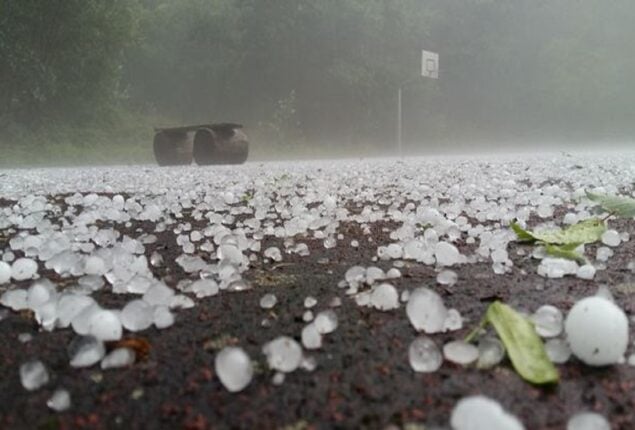 Toddler dies after being hit by a huge hailstone during a freak storm