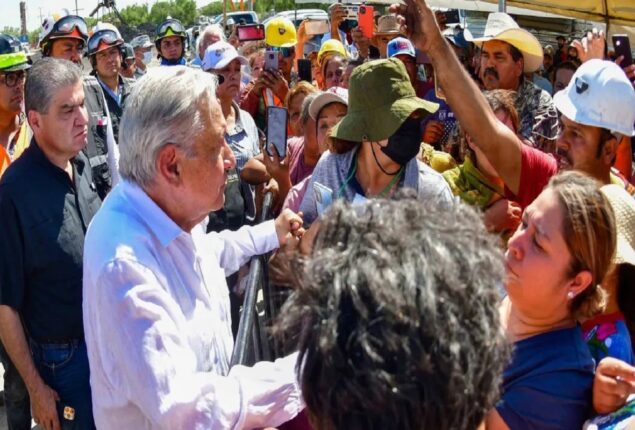 President Andres Manuel visits flooded mine, faces angry public