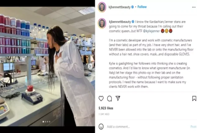 Kylie Jenner responds to trolls who called her lab photos “unsanitary”