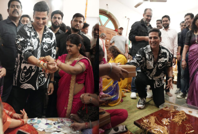 Akshay Kumar, Aanand L Rai, and Raksha Bandhan team visit Jaipur’s Goliyawas village