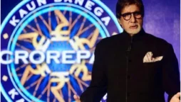 Amitabh Bachchan get shocked as he shakes hand with weight lifter contestant Komal