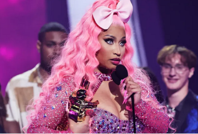 Nicki Minaj honours Britney Spears, Kanye West, and more during her Video Vanguard Award speech at the MTV VMAs in 2022