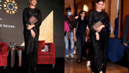 Deepika Padukone is a sight of grace in a black sheer sare