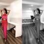 Esha Gupta sparkles in dual tone fringe dress