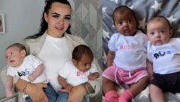 Unique mother give birth to black and white twins