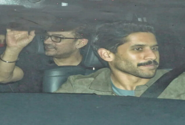 Aamir Khan, Naga Chaitanya, and Chiranjeevi clicked in Hyderabad