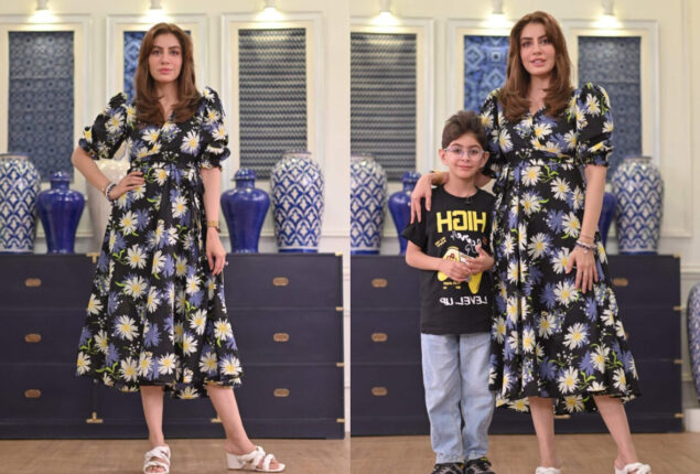 Sadia Faisal looks adorable in a floral top at morning show