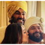 Arjun Kapoor and Malaika Arora takes pictures with groom Kunal Rawal