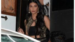 Shruti Haasan nails the black desi look as she poses after the filming of Salaar.