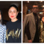 Kareena, Karisma, and Karan posed outside Manish Malhotra’s home