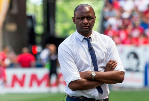 Patrick Vieira urged Crystal Palace to respond to their loss to Manchester City