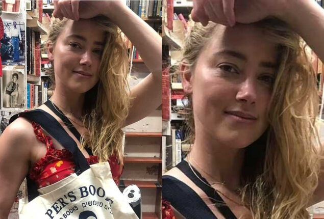 Amber Heard dropped jaws in floral red outfit during visit to a bookstore