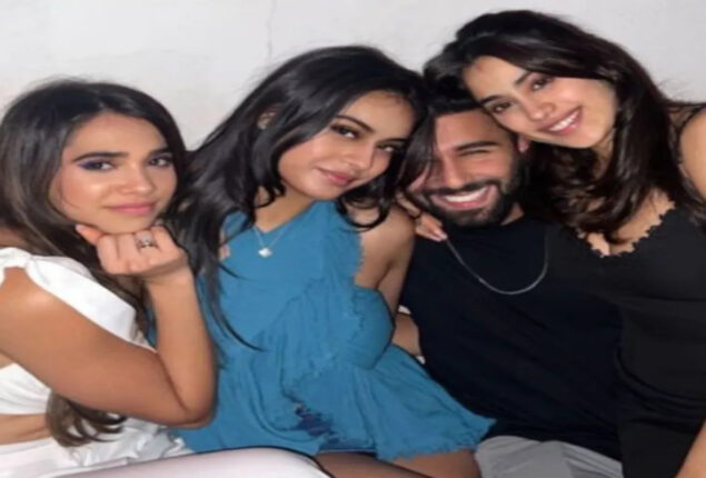 Janhvi Kapoor looks stunning in black dress, partying in Mumbai