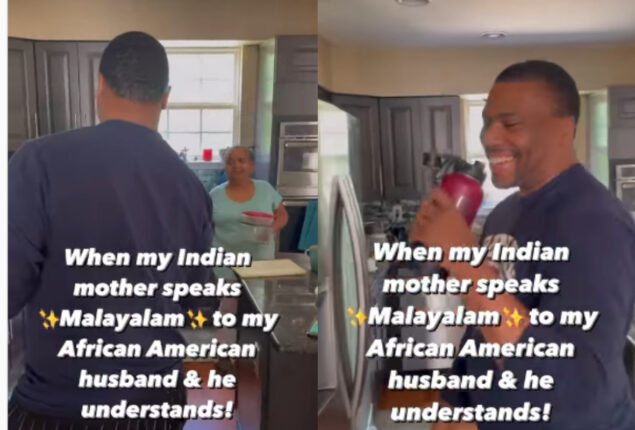 African-American man speaks Malayalam with desi mother-in-law 