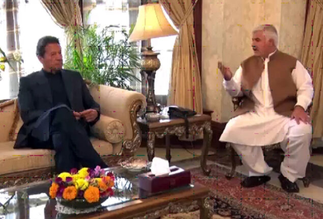 Chairman PTI Imran Khan along with CM KP visit flood-affected areas