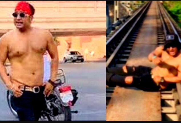 Salman Khan Doppelganger on Gomti River Railway Bridge