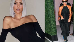 Kim Kardashian wears black bodysuit to tease Pete Davidson