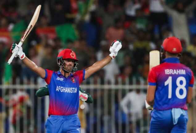 Afghanistan beat Bangladesh by seven wickets thanks to Najibullah Zadran’s six sixes