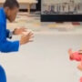 Viral Video: Karate instructor allows adorable little girl to beat him