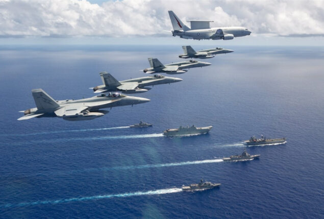 Taiwan claims to have seen numerous Chinese aircraft and warships engaged in a potential mock attack