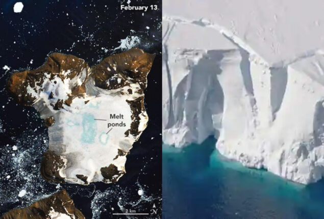 Satellite photos: The world’s greatest ice sheet is thinning more quickly than previously believed   