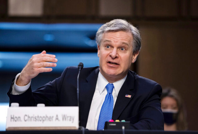 FBI Director Christopher Wray calls threats following raid on Trump