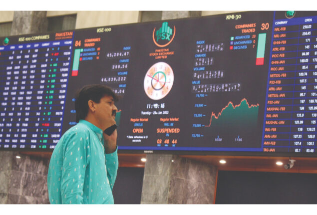 Pakistan bourse closes lower over economic upheaval