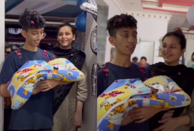 Nimra and Asad share first glimpse of their baby boy